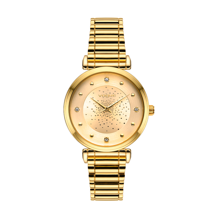 Vogue Bind watch gold stainless steel bracelet & champagne dial