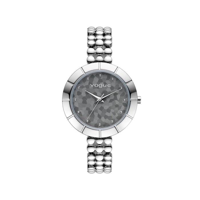 Vogue Grenoble watch anthracite 3Dimensional mosaic dial & gold stainless steel bracelet