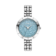 Vogue Grenoble watch baby blue 3Dimensional mosaic dial & silver stainless steel bracelet