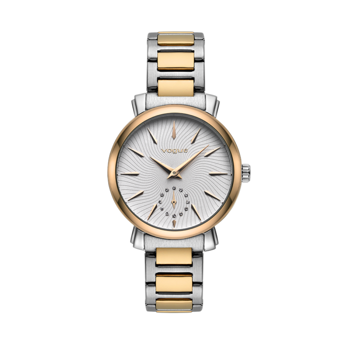 Vogue Mimosa watch silver dial & two tones rose gold bracelet