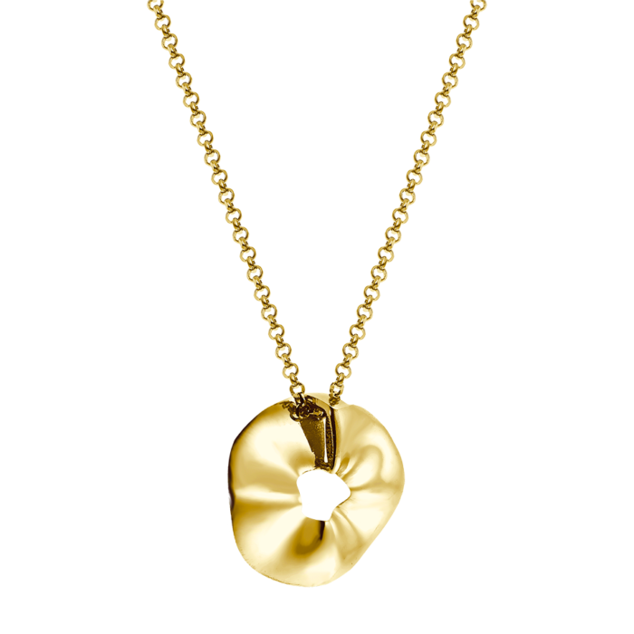 Vogue medium length necklace with circle motif in gold-plated Silver 925