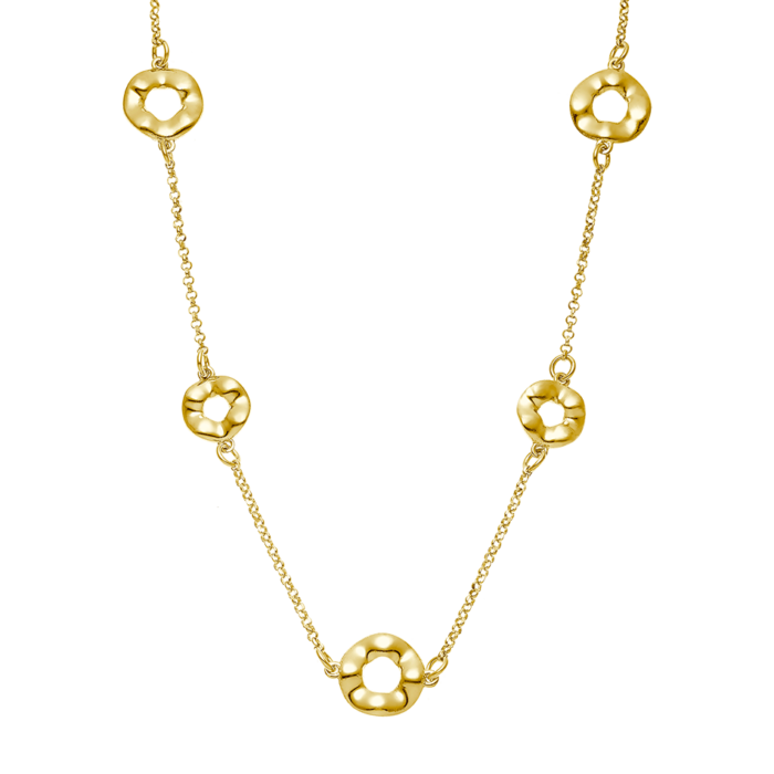 Vogue necklace with circle motifs in gold-plated Silver 925