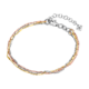 Vogue chain bracelet Silver 925 in yellow & rose gold plating