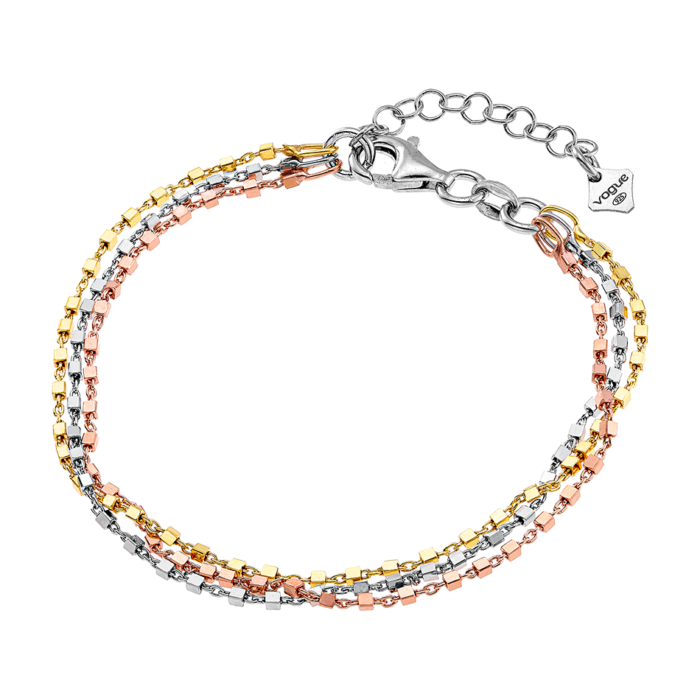 Vogue chain bracelet in three platings Silver 925