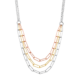 Vogue necklace with wide chains in three platings Silver 925