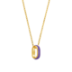 Vogue medium length necklace in purple color enamel & gold-plated Silver 925