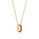 Vogue medium length necklace in fuchsia color enamel & gold-plated Silver 925