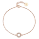 Vogue bracelet in gold-plated Silver 925 and round motif