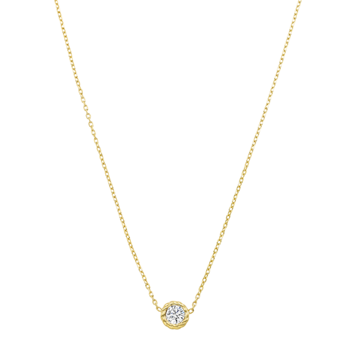 Vogue necklace with white zircon in gold-plated Silver 925