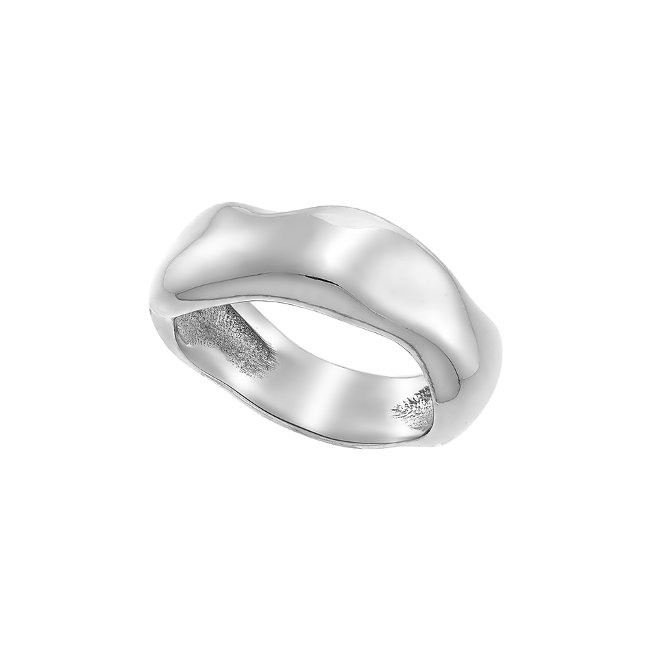 Vogue ring with waves made of Silver 925