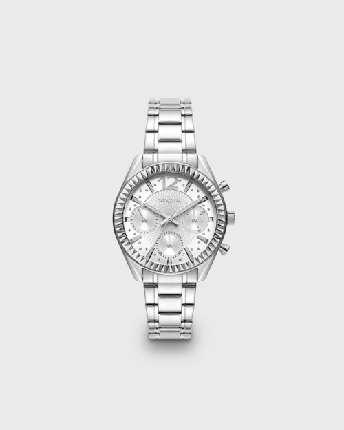 Vogue Happy sport watch silver stainless steel bracelet and silver dial