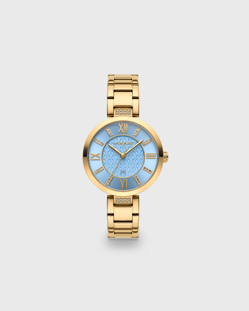 Vogue Sweet watch blue dial and gold-plated bracelet