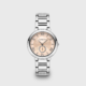 Vogue Elegant watch silver stainless steel bracelet and light rose dial