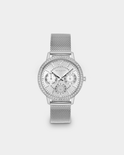 Vogue Louise watch, silver stainless steel bracelet and silver dial