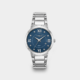 Vogue Valerie watch, silver stainless steel bracelet and blue dial