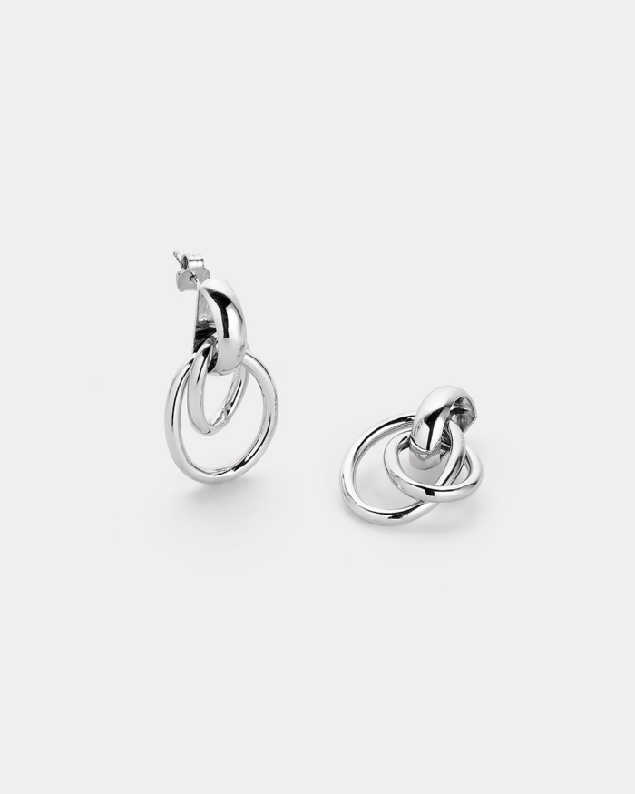 Vogue earrings double ring in Silver 925