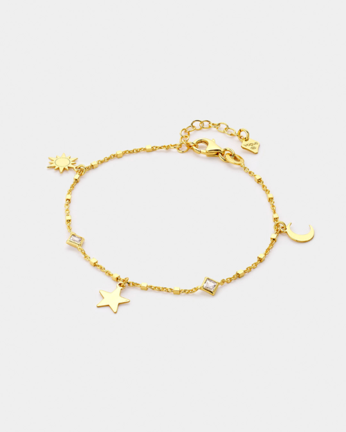 Vogue charm bracelet in gold-plated Silver 925