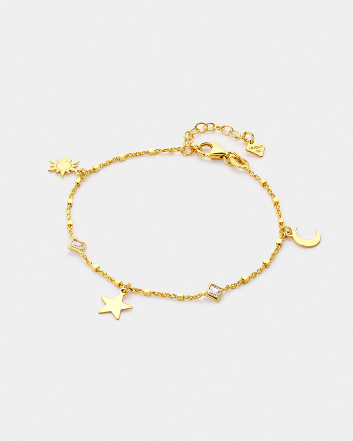 Vogue charm bracelet in gold-plated Silver 925