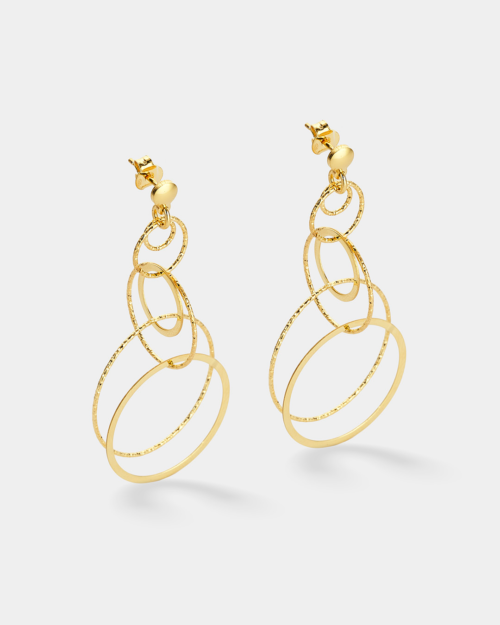 Vogue earrings interlinked hoops in gold-plated Silver 925