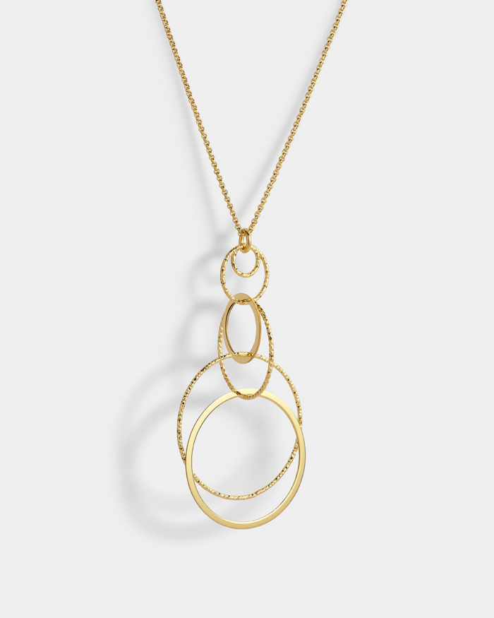 Vogue necklace interlinked hoops in gold-plated Silver 925