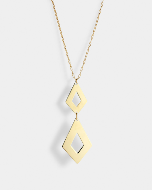 Vogue geometric shapes necklace in gold-plated Silver 925