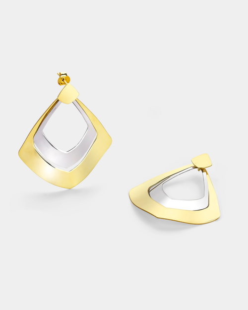 Vogue two tone earrings in gold-plated Silver 925