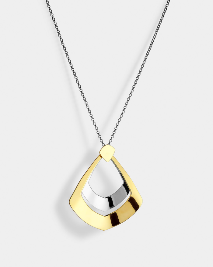 Vogue two tone necklace in gold-plated Silver 926