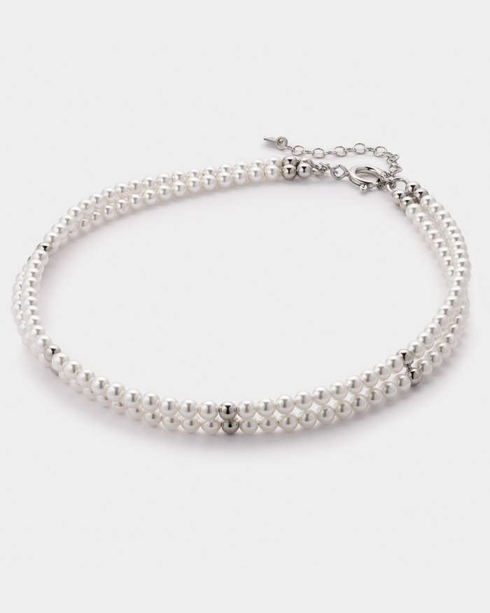 Vogue pearl necklace- choker in Silver 925