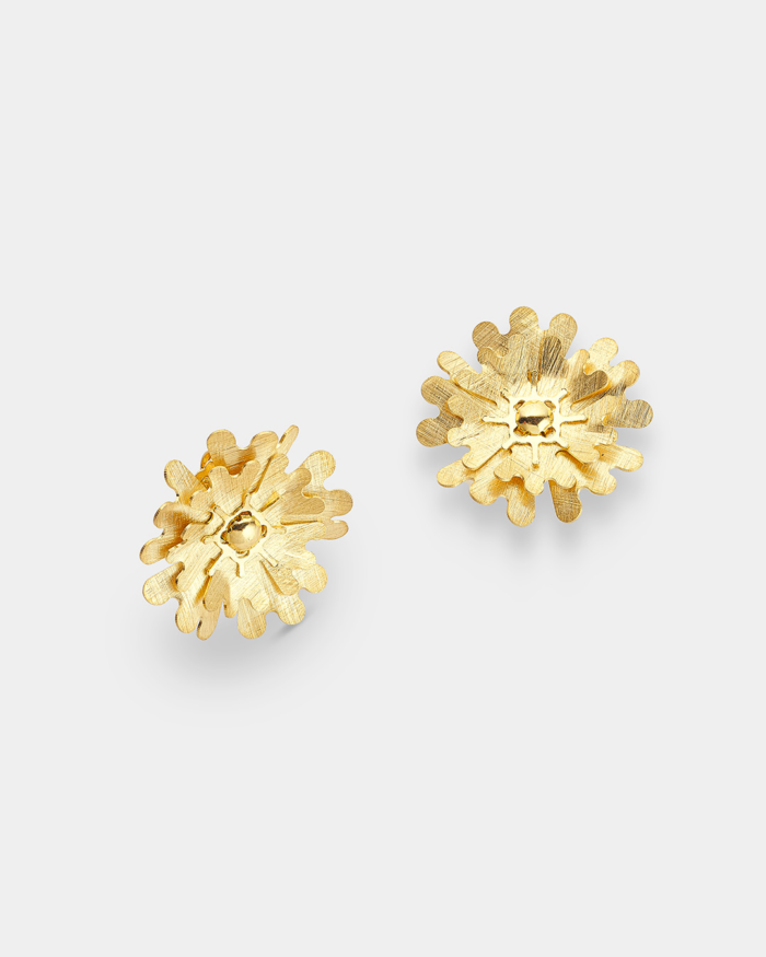 Vogue stud earrings in flower shape in gold-plated Silver 925