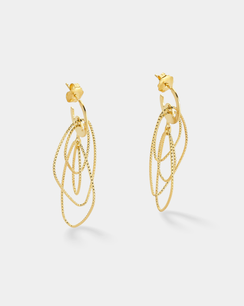 Vogue dangle earrings in gold-plated Silver 925