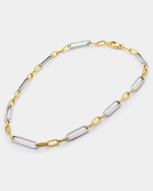 Vogue link chain necklace two tones in gold-plated Silver 925