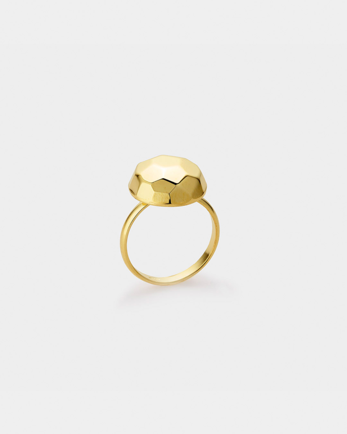 Vogue dome ring in gold plated Silver 925