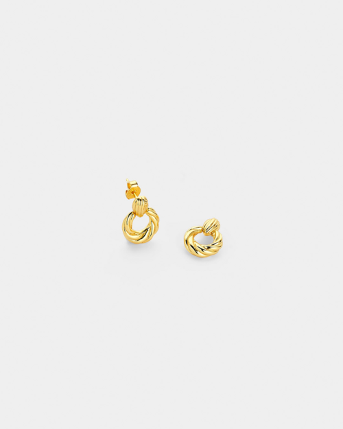 Vogue  twisted hoop drop earrings in gold-plated Silver 925