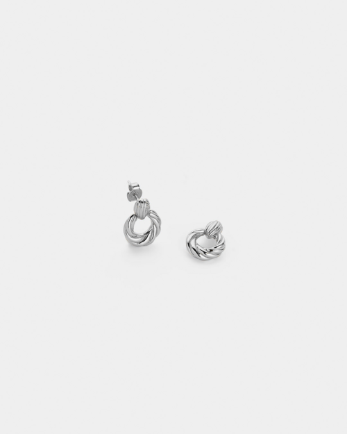 Vogue  twisted hoop drop earrings in Silver 925