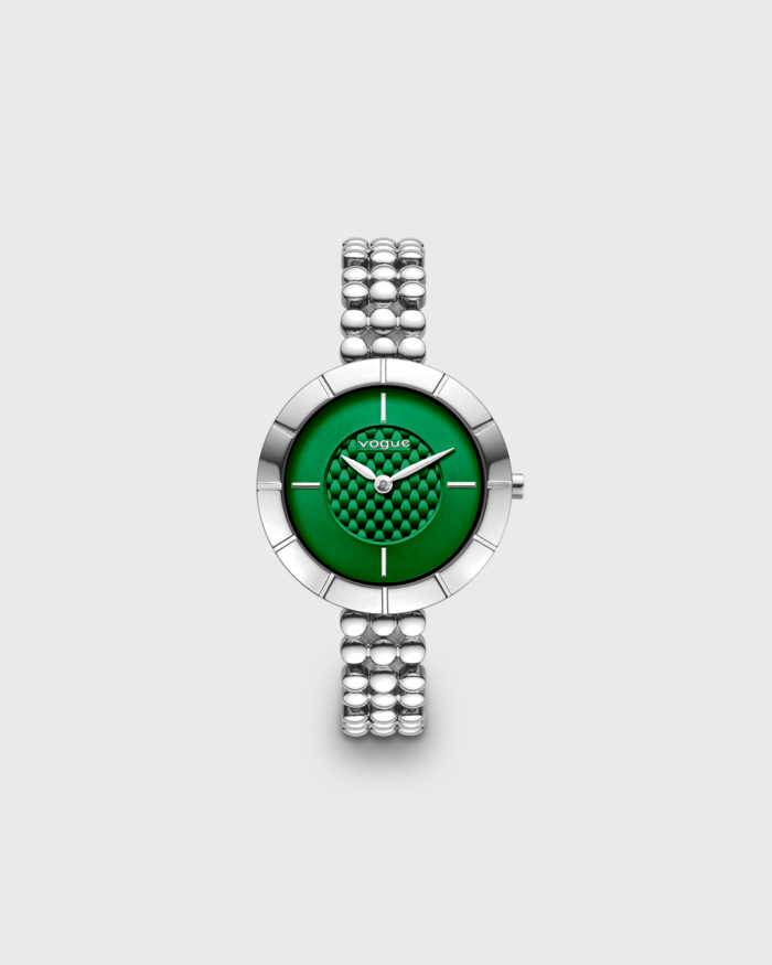 Grenoble watch anthracite 3Dimensional mosaic dial & yellow gold bracelet, VOGUE