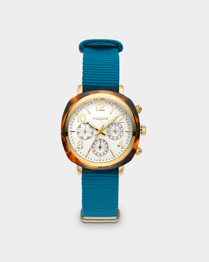 Vogue Colette watch electric blue dial and white dial