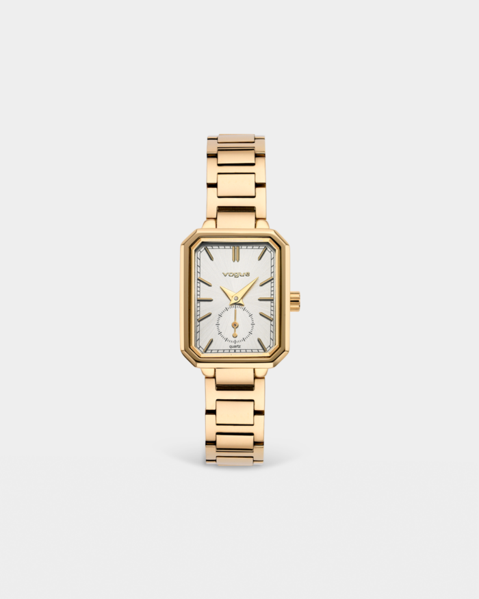 Vogue Vivian watch gold stainless steel bracelet and silver dial