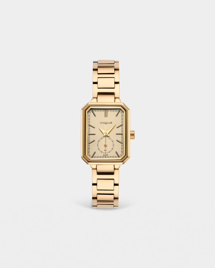 Vogue Vivian watch gold stainless steel bracelet and champagne dial