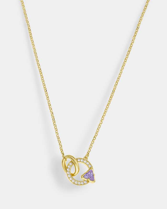 Vogue necklace with entwined hoops in gold-plated Silver 925