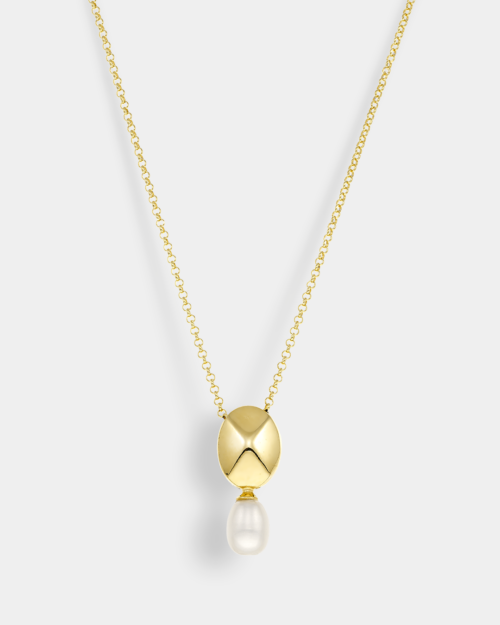 Vogue necklace in gold-plated Silver 925 and a white pearl