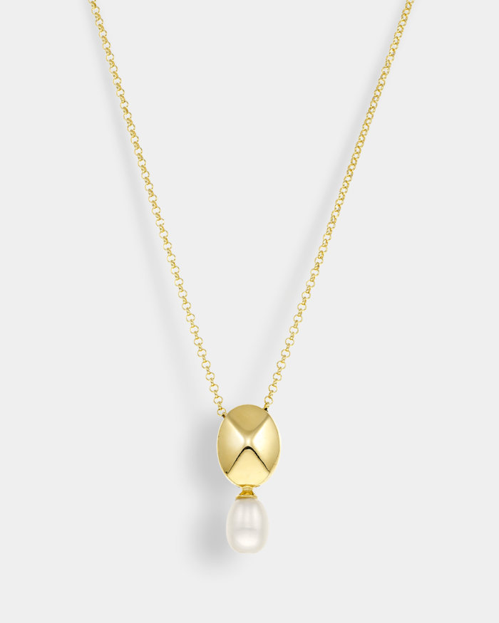 Vogue necklace in gold-plated Silver 925 and a white pearl