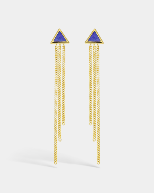 Vogue drop earrings in gold-plated Silver 925 and blue mother of pearl