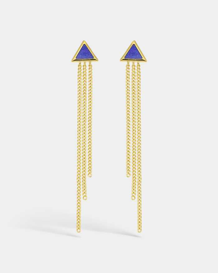 Vogue drop earrings in gold-plated Silver 925 and blue mother of pearl