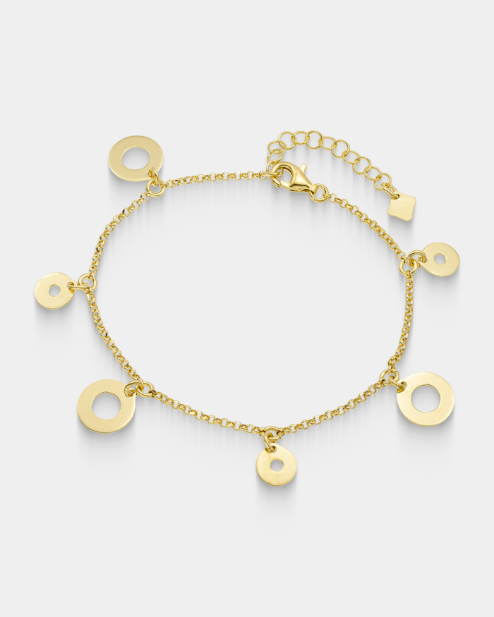 Vogue bracelet with round motifs in gold-plated Silver 925