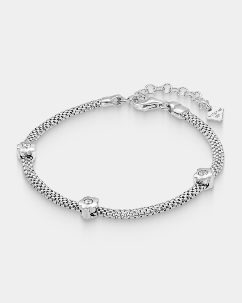 Vogue chain bracelet with decorative elements in gold-plated Silver 925