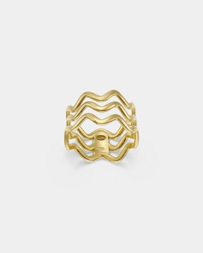 Vogue triple ring in gold-plated Silver 925