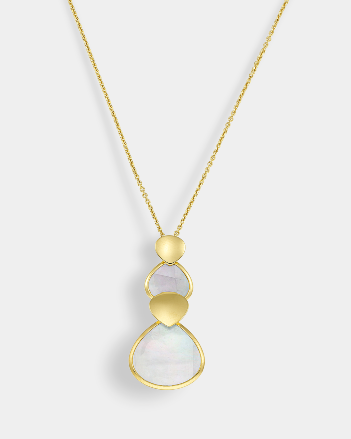 Vogue necklace with white mother of pearl and gold-plated Silver 925