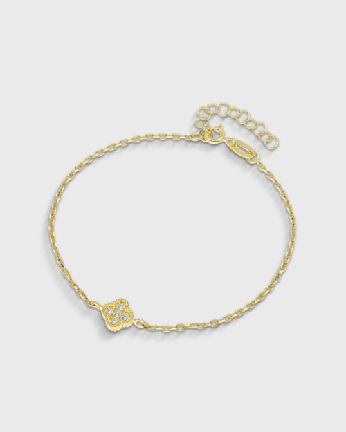 Vogue bracelet in gold-plated Silver 925 with a four-leaf clover motif