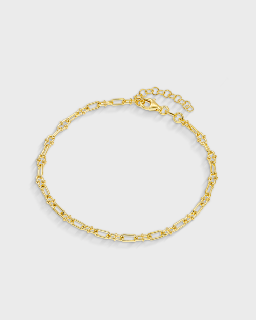 Link bracelet in gold-plated Silver 925°