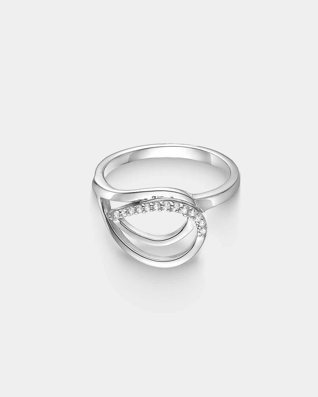 20171102113 Drop-shaped ring in Silver 925°